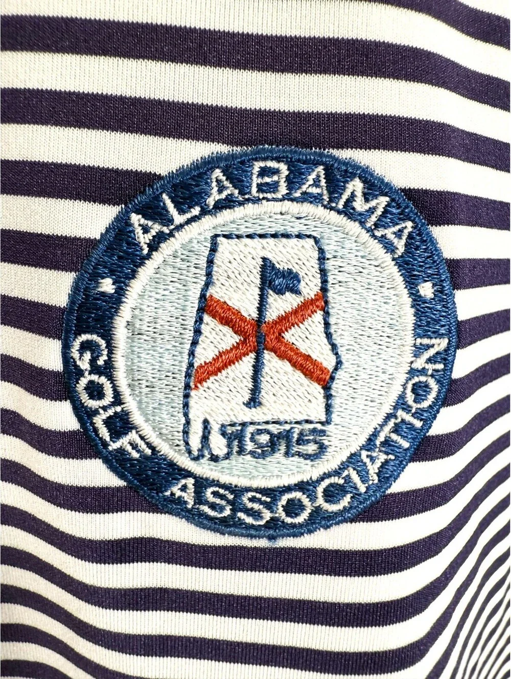 Alabama Golf Association Ralph Lauren RLX Sport Polo Shirt Mens Large Navy White